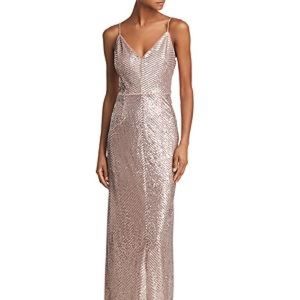 ADRIANNA PAPELL | SEQUIN GOWN | ROSEGOLD | WORN ONCE!